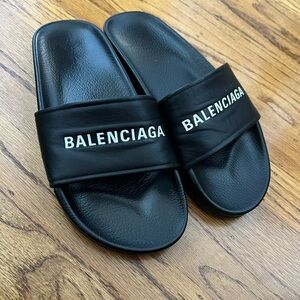 Women’s Balenciaga Leather Slides